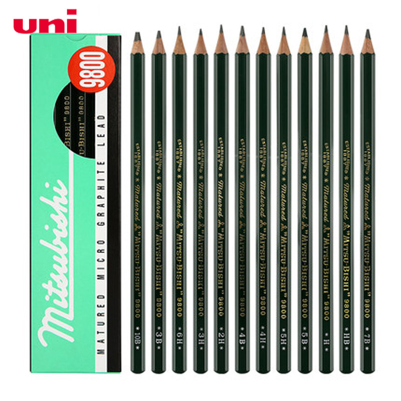 Bút Chì Gỗ Uni Mitsubishi 9800 2B / 3B / 4B ( 1 cây)