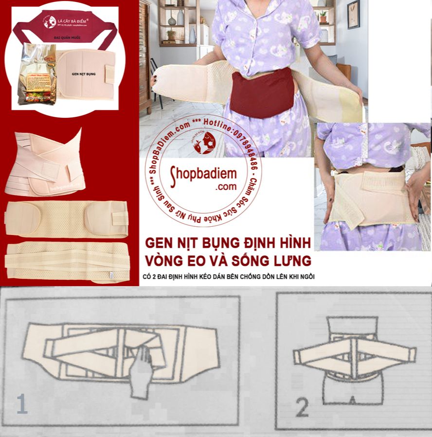 [HCM] ComBo Muối Chườm Bụng Thảo Dược Và Gen Nịt Bụng.