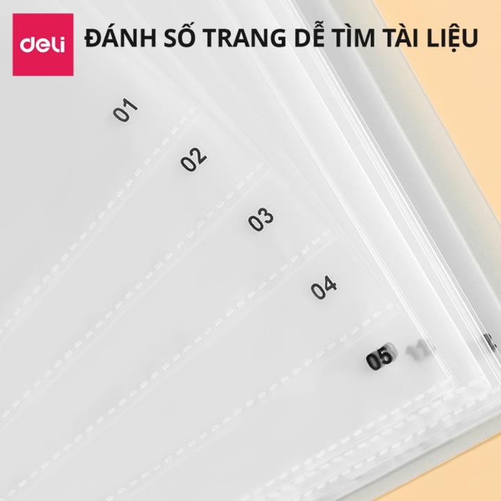 File Lá A4 BUTTER BEAR Deli Túi Đựng Tài Liệu 30/40 Tờ Họa Tiết Đáng Yêu Bảo Quản Giấy Tờ Chất Liệu Cao Cấp - Hình ảnh 4