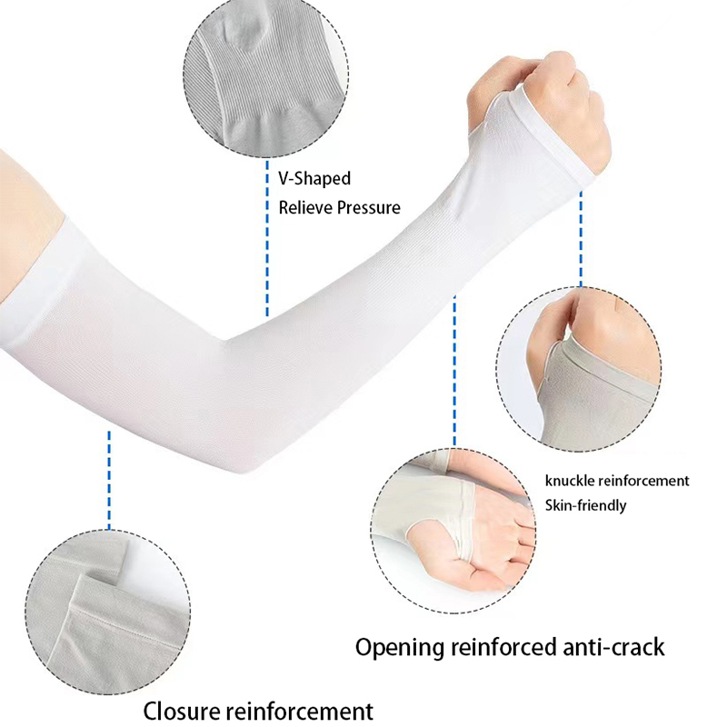 Yuanyan%201%20Pair%20Arm%20Sleeves%20Ice%20Silk%20For%20Outdoor%20Bike%20Cycling%20Hiking%20Long%20Gloves%20Summer%20UV%20-%20Image%202
