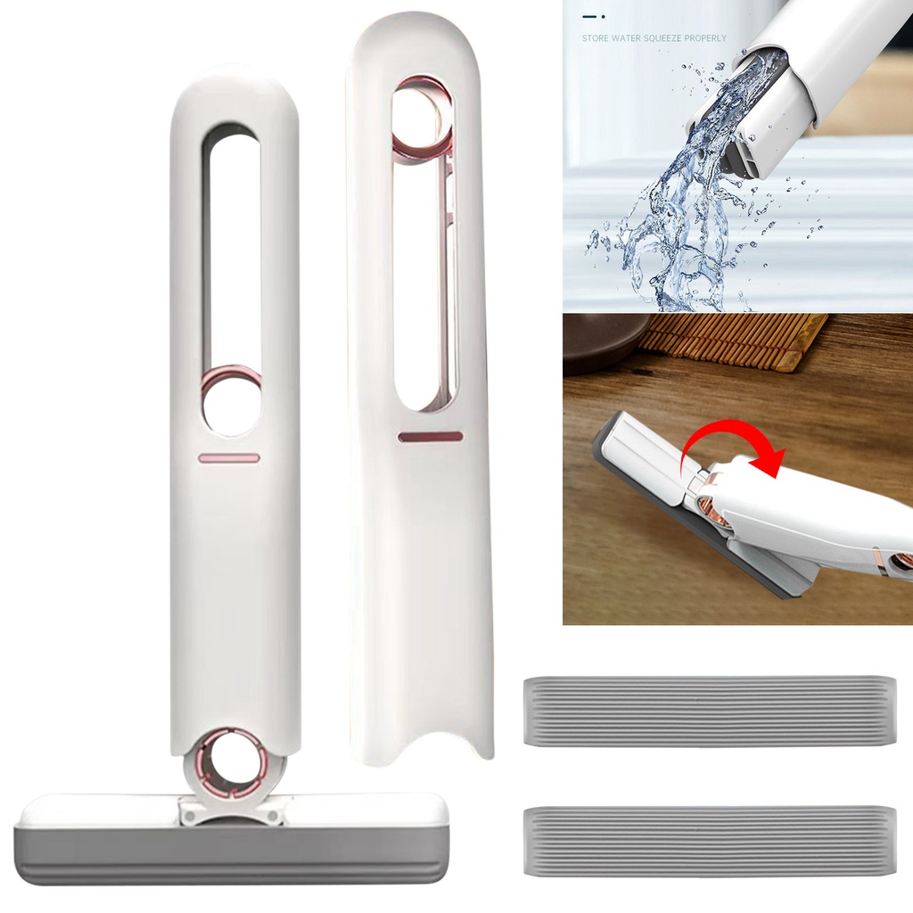 Cây lau nhà đa năng tự vắt thông minh bọt biển siêu thấm hút, gập gọn. chổi lau mini vệ sinh bếp, nhà tắm, lau kính ô tô