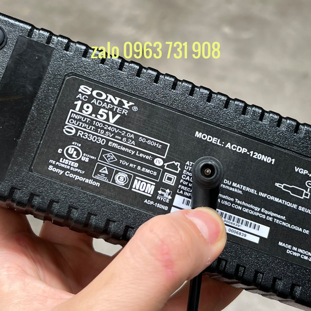 Adaptor nguồn tivi Sony 19.5v 6.2a bản gốc