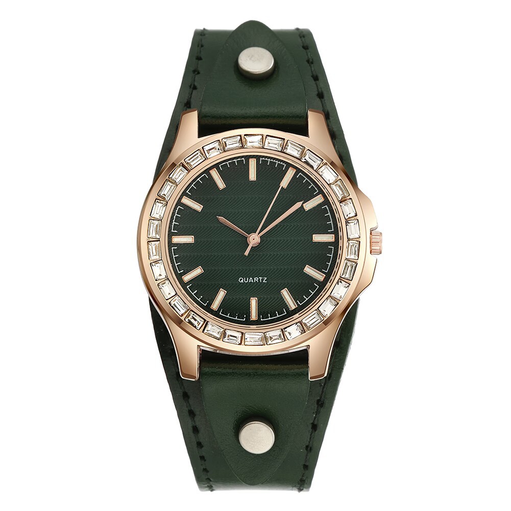 Explosive little green watch full of diamonds fashion women's belt watch full of stars quartz watch women's watch