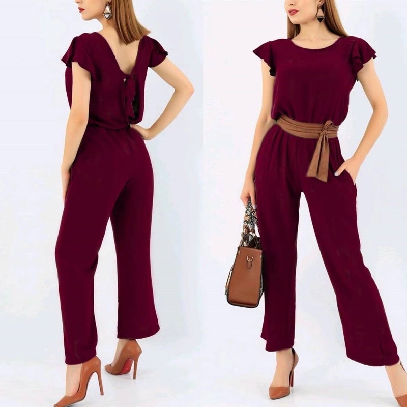 Amazon.com: LEANI Women's 2023 Summer Sleeveless Dressy Jumpsuits Spaghetti  Strap Wide Leg Long Pants Rompers with Pockets : Clothing, Shoes & Jewelry