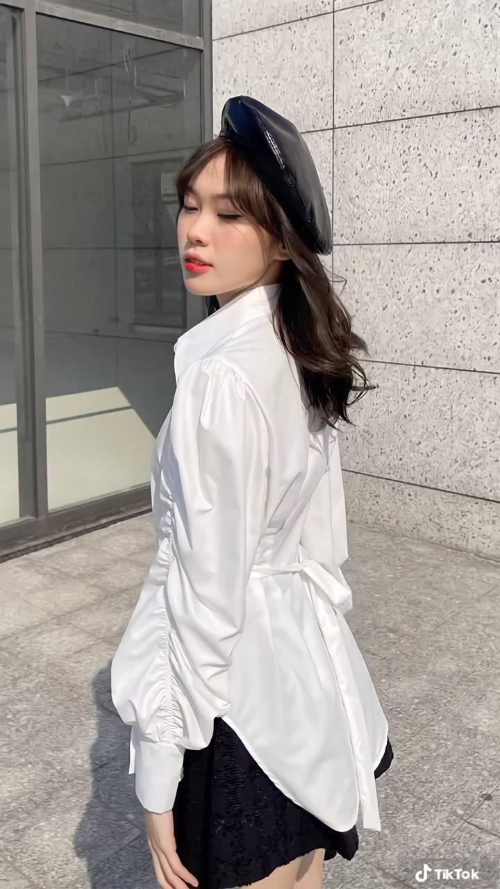 Sơ Mi Thắt Dây Lưng Chiết Li Eo TADA