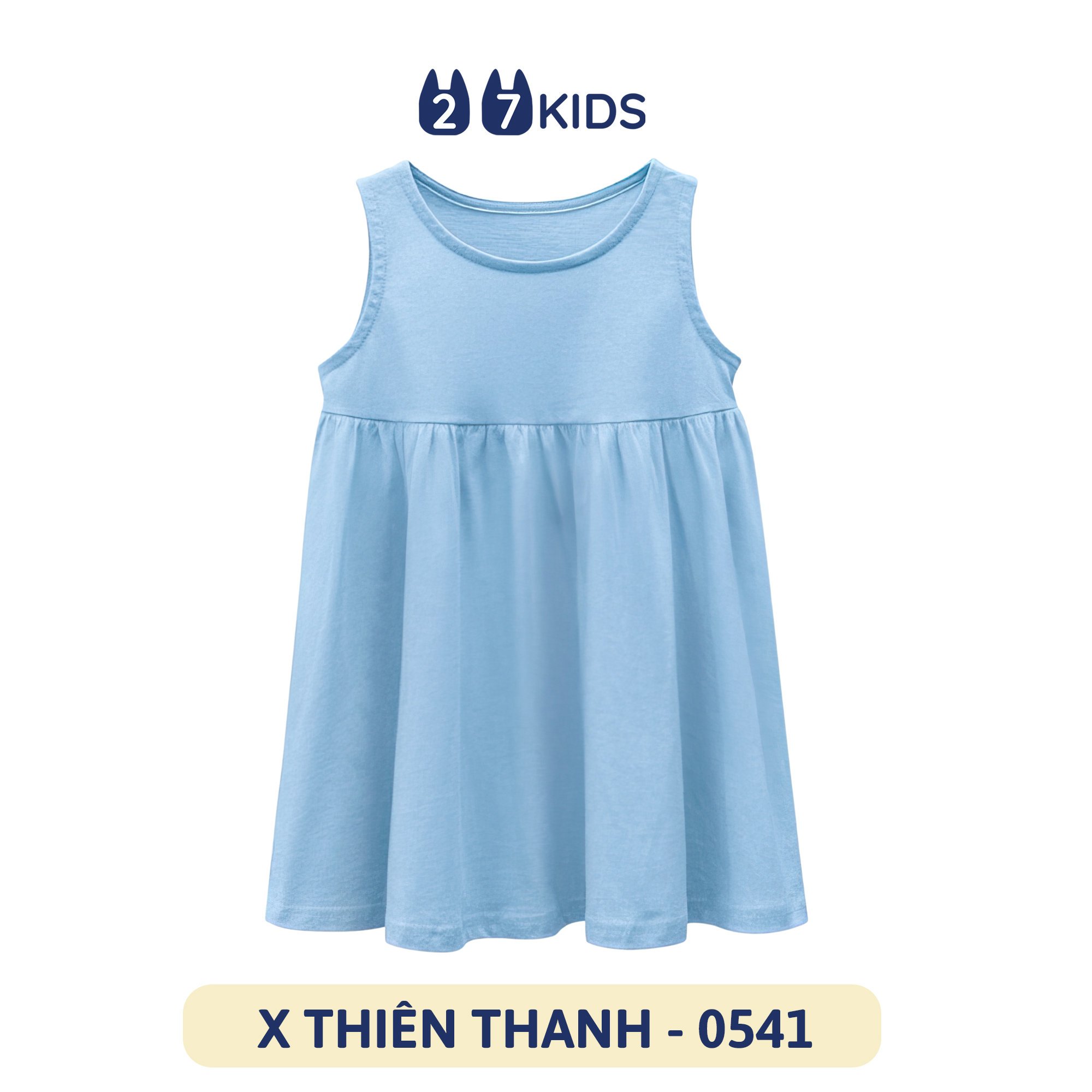 Váy sát nách bé gái 27Kids– đầm nữ mùa hè chất cotton thoáng mát cho trẻ 2-10 Tuổi GSDR2