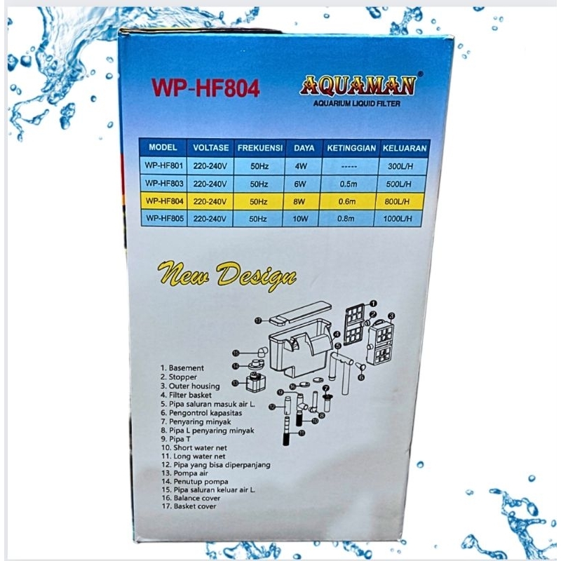 AQUAMAN HF 804 pompa aquarium aquascape filter gantung