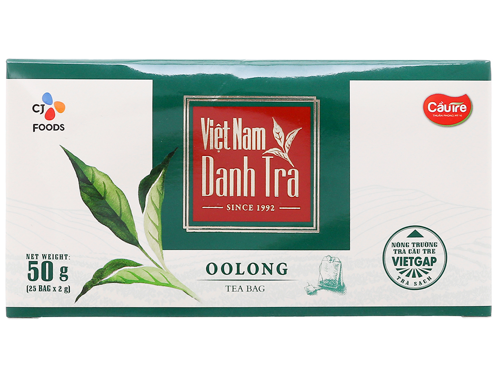 TRÀ Ô LONG CẦU TRE - hộp 50gam ( 25 túi lọc)