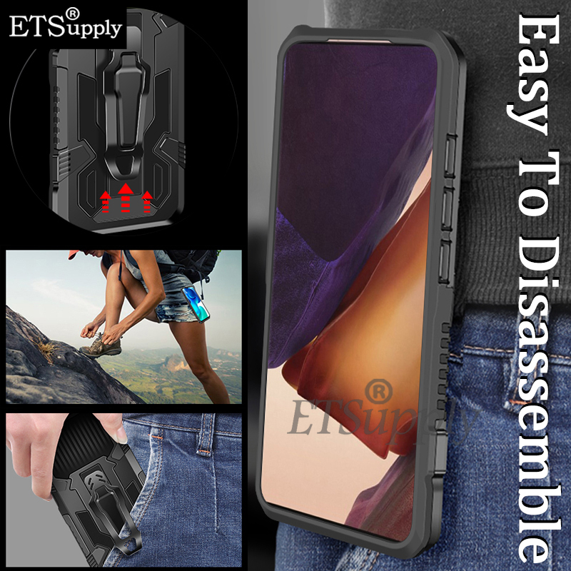Phone case Vivo Y28S Y03 Y18 Shockproof Armor Stand Holder with Metal Clip Mountaineering Back cover Vivo Y03 Y18 Y28S case.