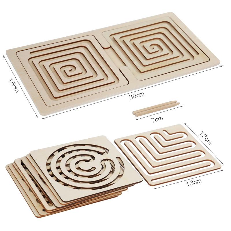 Miusue Left and Right Brain Development Toy Maze Toy Activity Board Pen Control Training Pen Control Training Board for Boy Girls