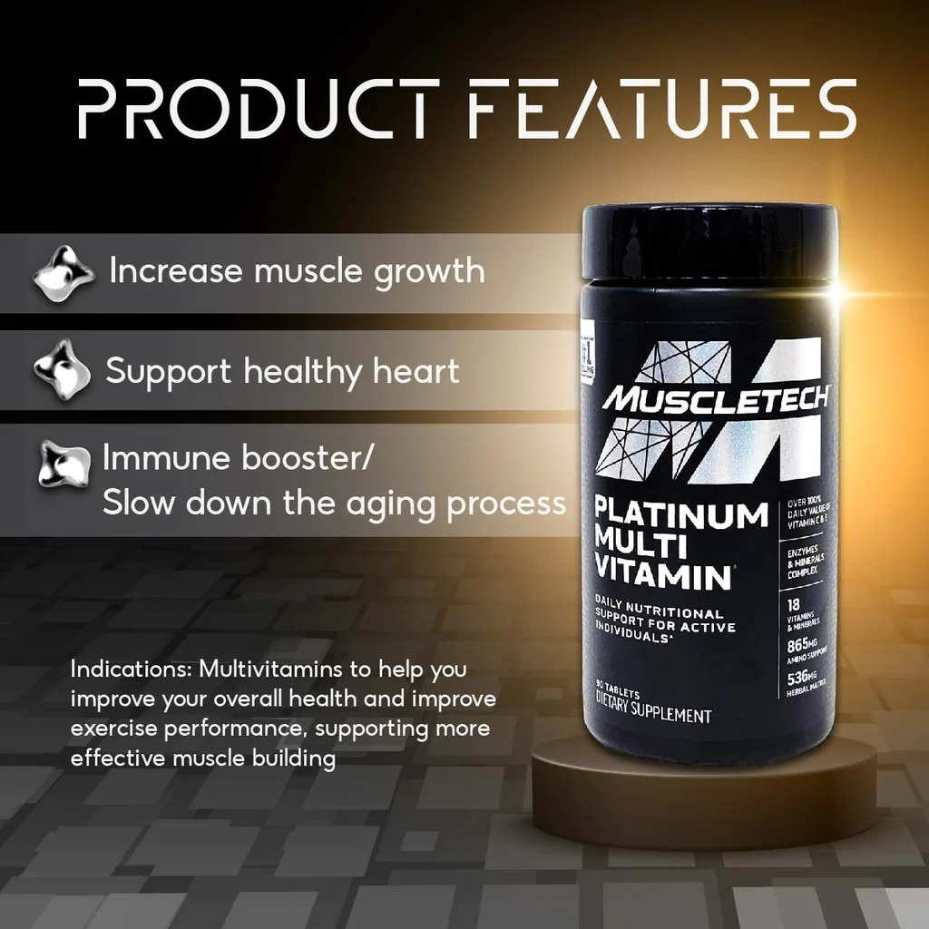 Platinum Multi Vitamin Tổng Hợp Bổ Sung 18 Loại Vitamin Và Khoáng Chất Cần Thiết (180 viên)