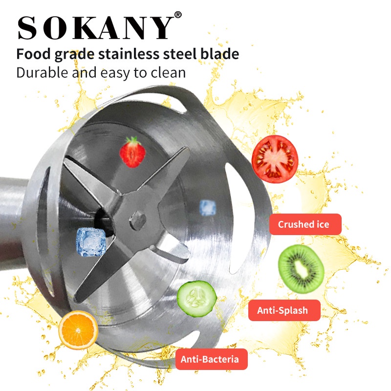 MÁY XAY SOKANY WK-768, Máy Xay Cầm Tay Đa Năng, Xay Cháo, Xay Sinh Tố, XayThực Phẩm... Thao Tác Dễ Dàng, Vệ Sinh Nhanh Chóng, Lưỡi Dao Kép, Xay Cực Mạnh.Bảo HÀNH 3 Tháng.