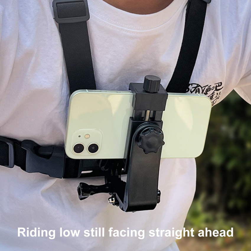 Mobile Phone Chest Strap Mounting Holder First-Angle Video Bracket Fixed Clip Live Broadcast Accessories