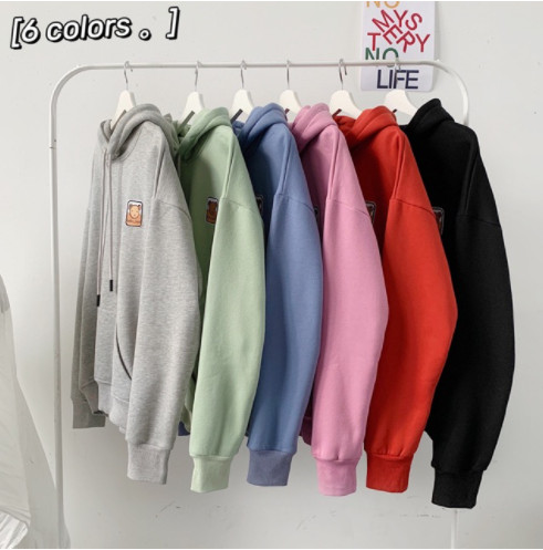 Áo hoodie lô gô gấu