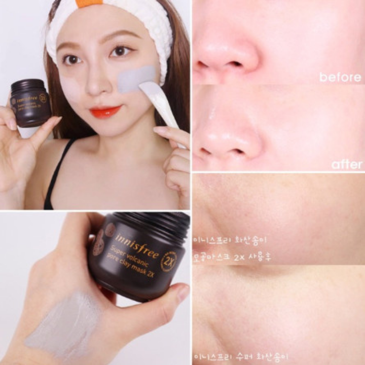 Mặt Nạ Đất Sét Innisfree Super Volcanic Pore Clay Mask 2X 100ml