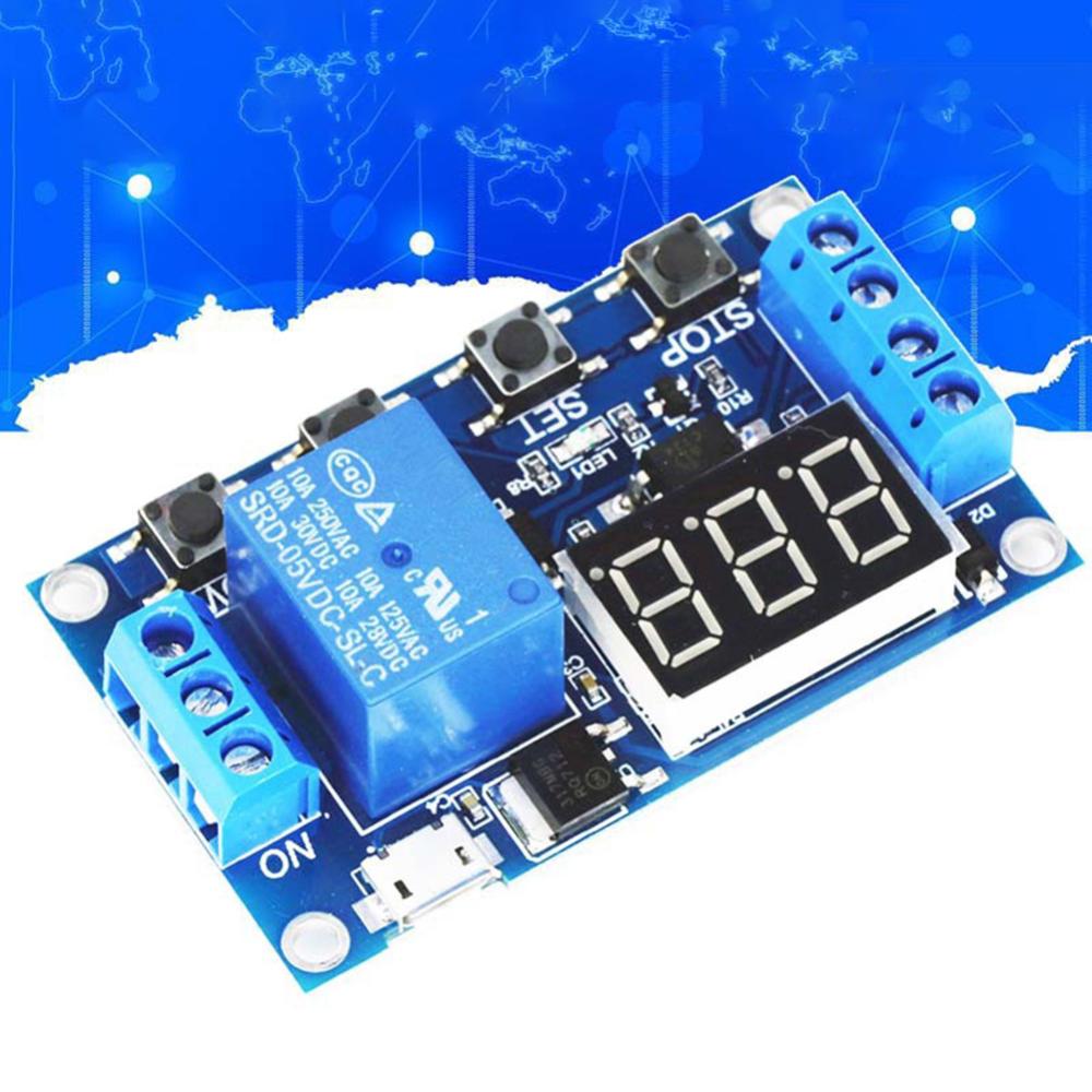 1 Channel Relay Cycle Timer Module Passive Contact Trigger Delay Relay Module Anti-interference Sleeping Mode Accessories