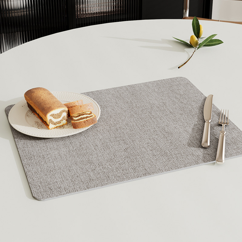Japanese leather placemat pu double-sided insulation mat dining table mat waterproof and oil-proof thickened simple western food bowl mat