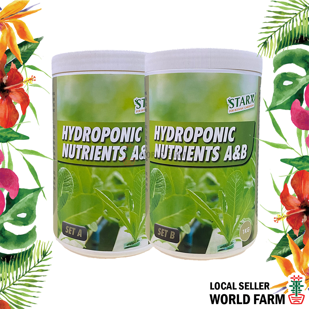 Hydroponics Nutrients A & B, AB Fertiliser / Fertilizer for Hydroponics