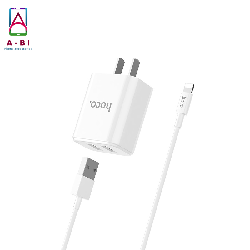 Bộ SẠC NHANH Hoco C62 Lightning - 2 CỔNG USB DÀNH CHO IPHONE