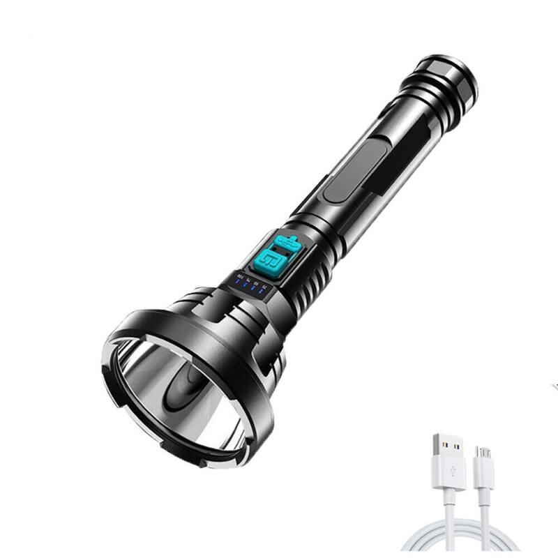 1200mah LED Flashlight Rechargeable USB High Powered Super Bright Torch Lamp IPX6 Waterproof Flashlight for Camping Fishing OUA3758