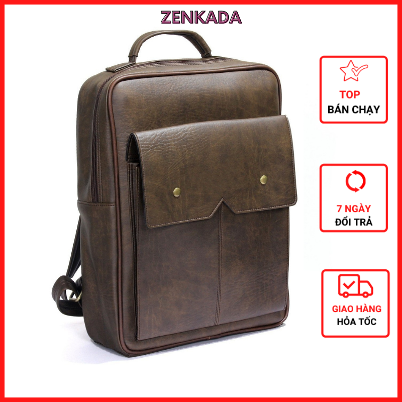 Balo da đựng laptop ba lô công sở Zenkada nhiều ngăn rộng rãi tiện dụng - ZBL01