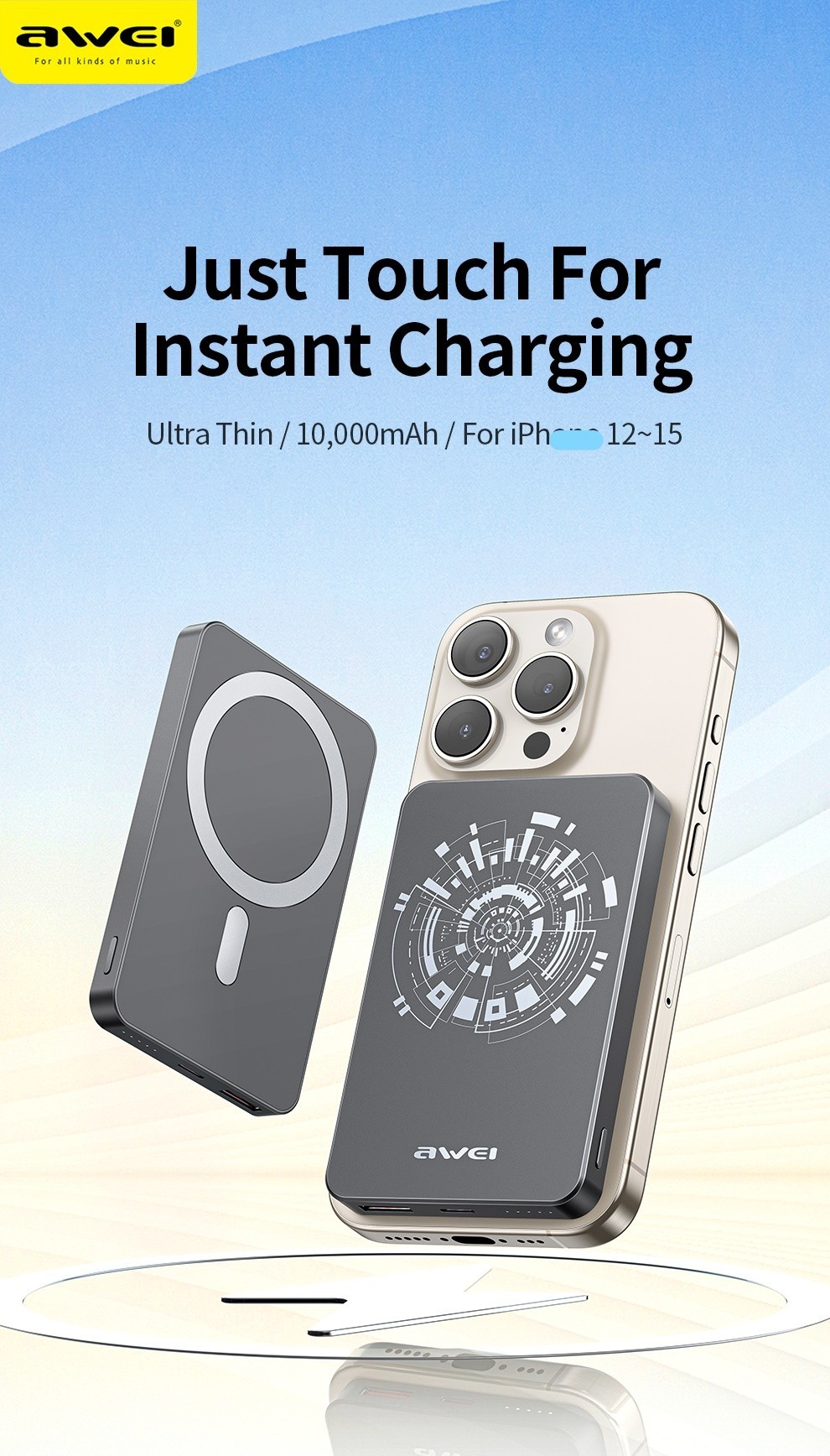 Awei P113K 10000mAh Powerbank 22.5W Fast Charging Power Bank ...