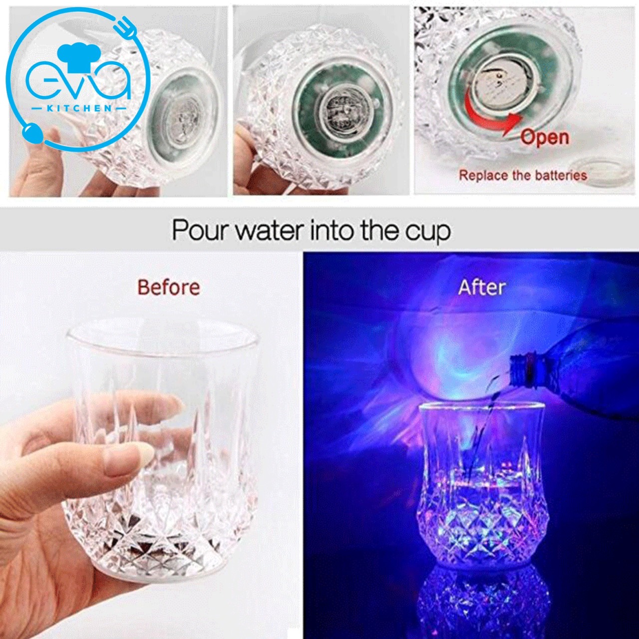 [HCM]Ly Nước Đổi Màu Phát Sáng Moonlight
