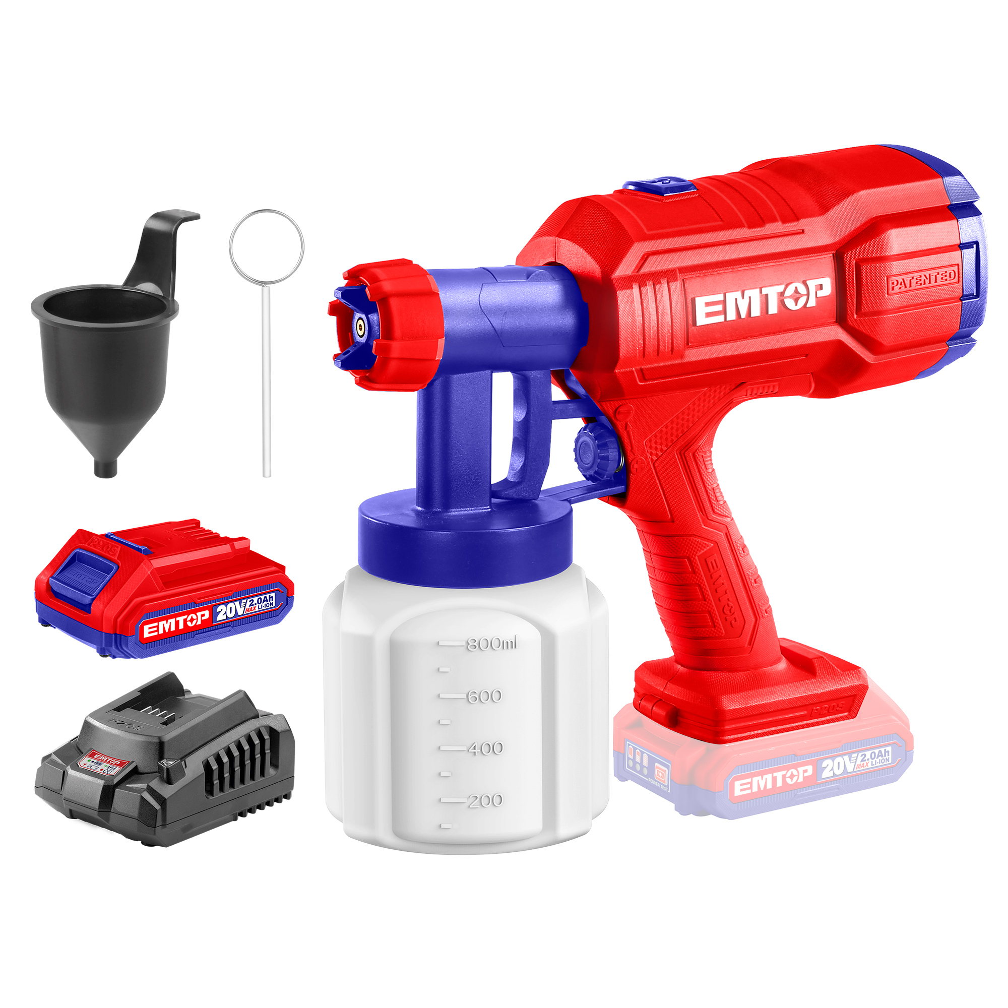 EMTOP 20V Lithiumion spray gun ELSG20250 Lazada Singapore