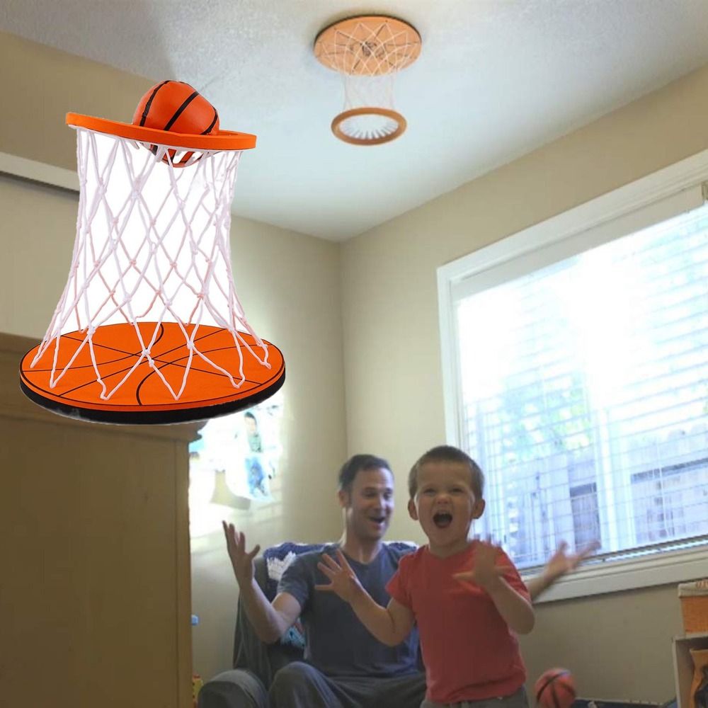 LABORA 1 Set No Punching Mini Basketball Hoop Safety Ceiling Swish Dribble