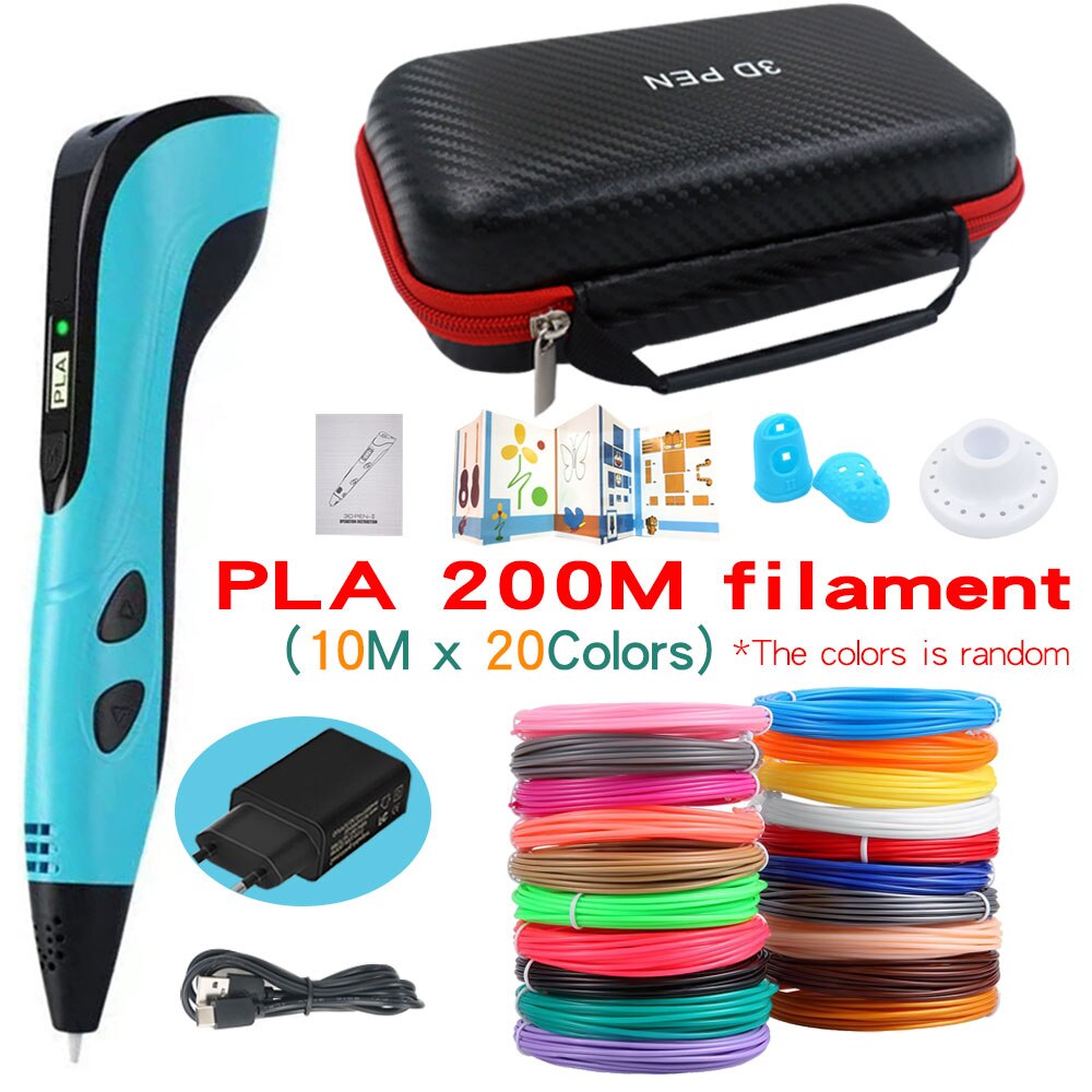 3D Pen for Children, 3D Printing Pen with LCD Display,200M PLA Filament  with Power Adapter