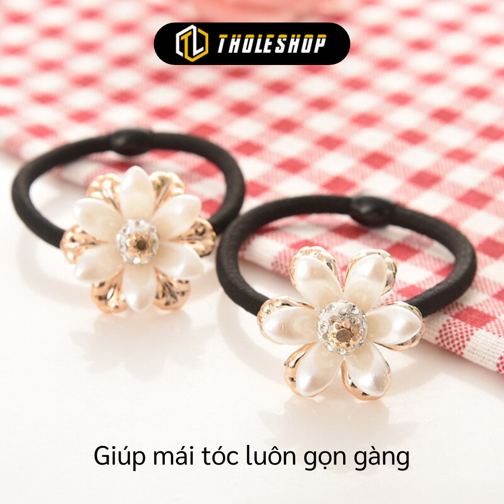 Dây Cột Tóc - Combo 2 Dây Buộc Tóc Cho Nữ Hình Hoa - Dây Thun Buộc Tóc Mềm - Phụ Kiện Tóc