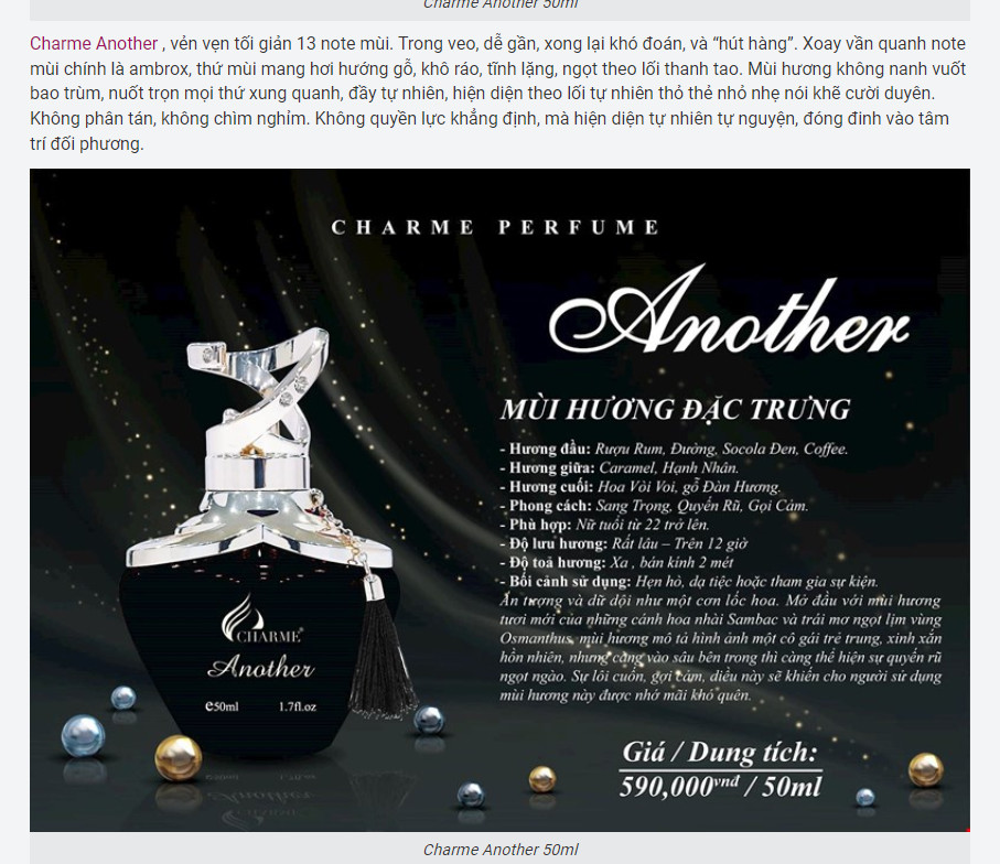 [Chính Hãng Char,me] Nước Hoa Nữ Another 50ml
