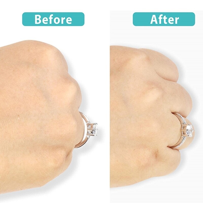 8 cái/Bộ điều chỉnh kích thước vòng cho nhẫn rộng vô hình rõ ràng thước đo nhẫn với 8 kích cỡ rõ ràng thước đo Nhẫn resizer