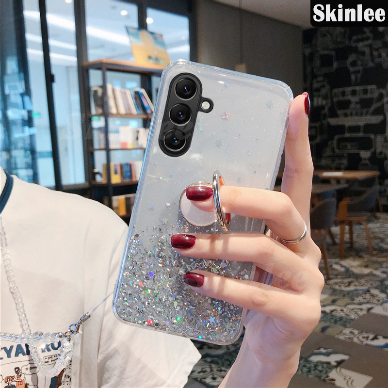 Phone%20case%20For%20Galaxy%20A16%20Back%20cover%20Glitter%20Starry%20Sky%20Bling%20Ring%20Lanyard%20Shiny%20Transparent%20Holder%20Stand%20Girls%20Soft%20Cover%20For%20Samsung%20Galaxy%20A16%20Cover%20cases%20-%20Image%204