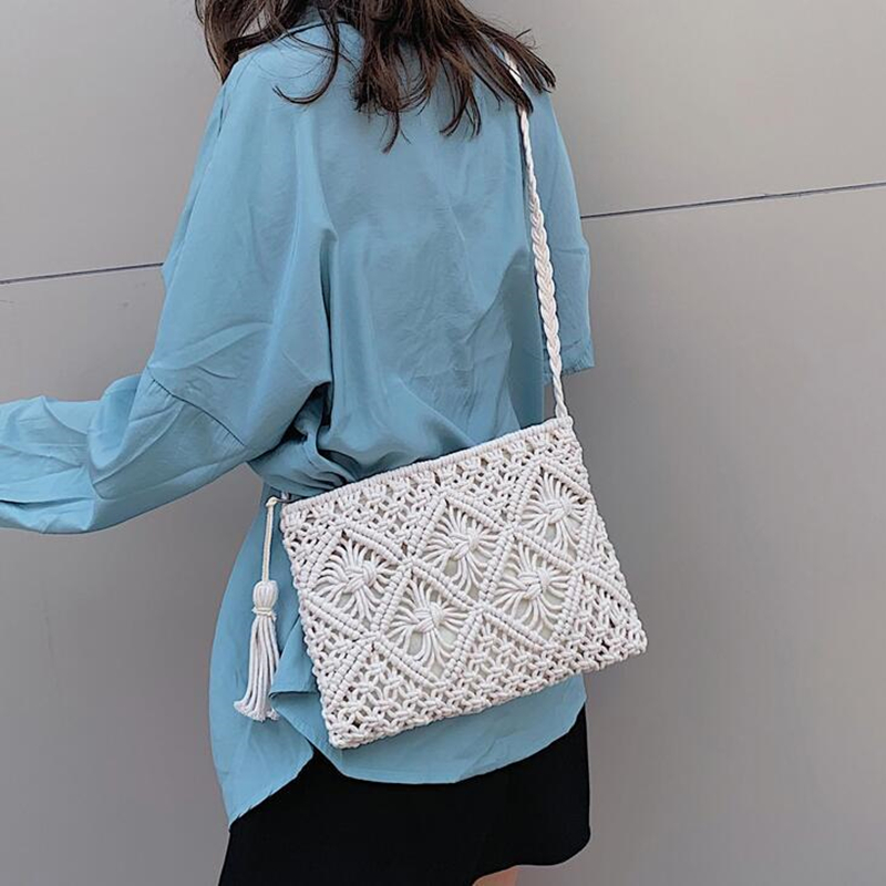 Ladies%20Cotton%20Rope%20Macrame%20Bag%20Women's%20Bohemian%20Clutches%20Purse%20Girls%20Classic%20Handmade%20Woven%20Crochet%20Bag%20With%20Tassel%20-%20Image%205