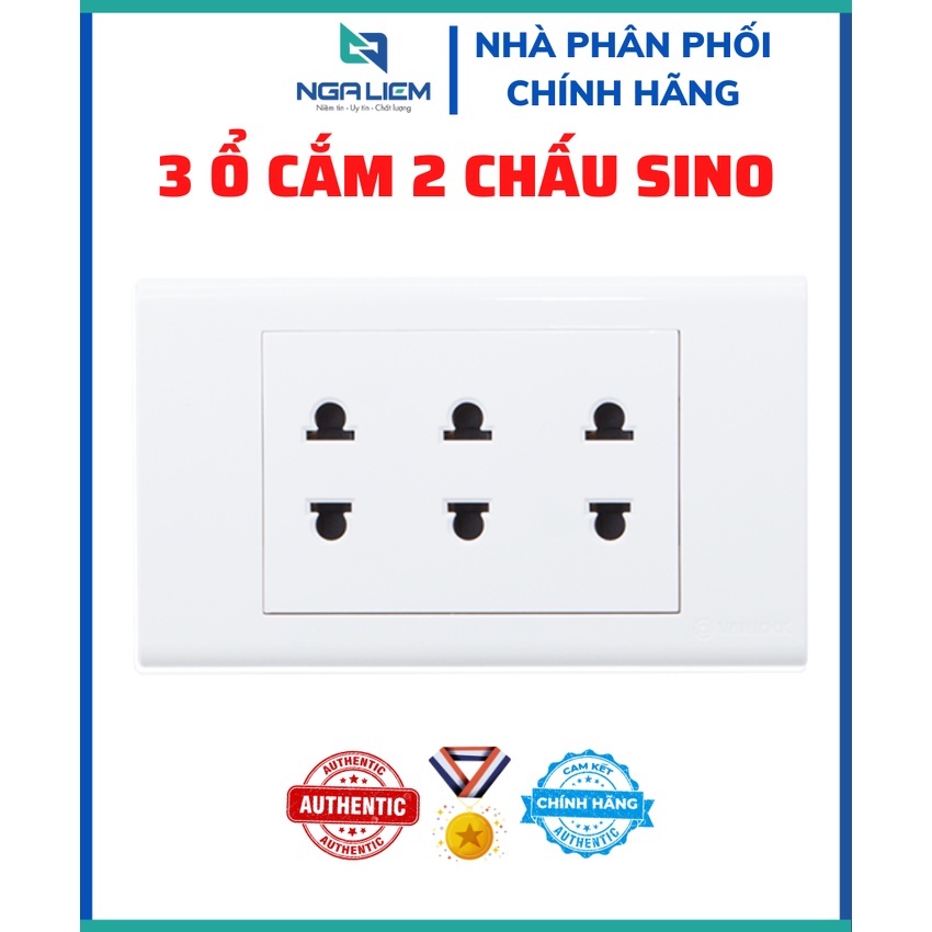 Ổ cắm đơn, 2 ổ cắm, 3 ổ cắm 2 chấu 16a sino