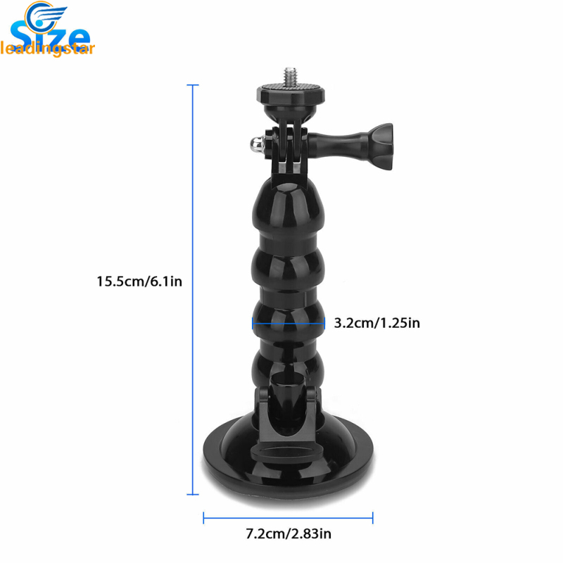LeadingStar Fast Delivery Car Suction Cup Mount Phone Holder Adjustable Angles Video Navigation Bracket Compatible For Gopro Action Camera