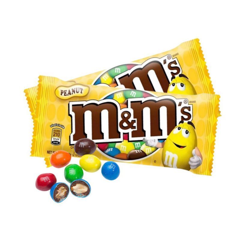 (2 Vị) Kẹo Socola M&M's Sữa Và Đậu Phộng 37g