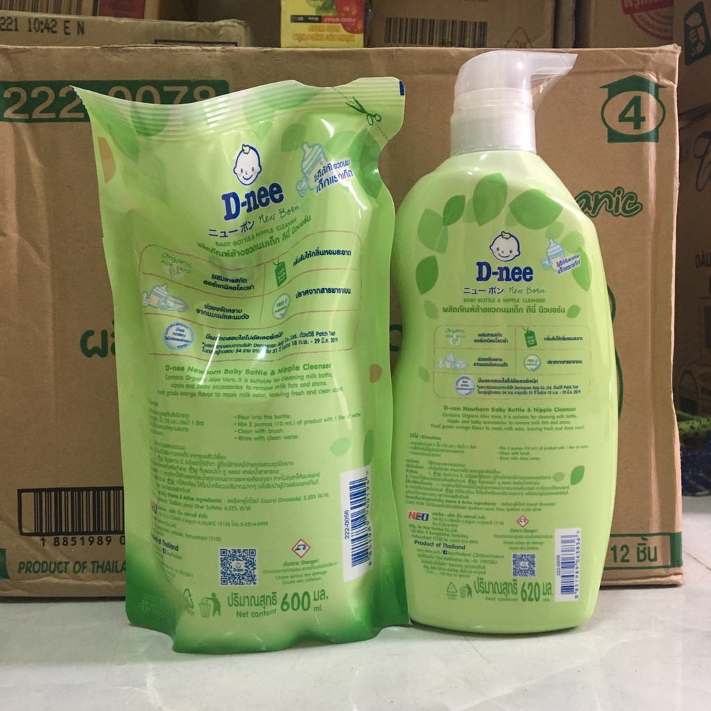 Nước rửa bình sữa Dnee Thái Lan mẫu mới nhất