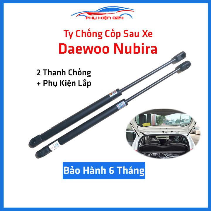 Bộ 2 ty thủy lực, ben hơi chống cốp sau ô tô Daewoo Nubira kèm phụ kiện lắp