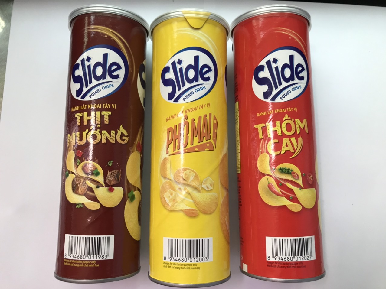 Snack Khoai Tây 90g Slide Vị Thơm Cay (Lon 90g)