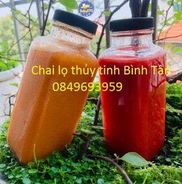 Combo 4 bình thủy tinh đựng nước cao cấp 500ml