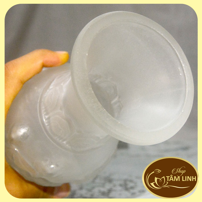Bình Hoa Thờ Cúng Lưu Ly Trắng - Nhiều Sise