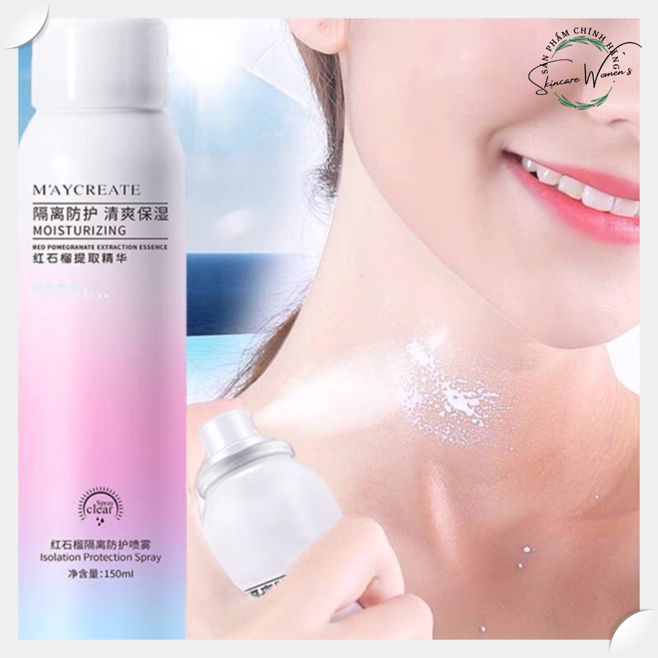 Xịt chống nắng MayCreate nâng tông 150ml