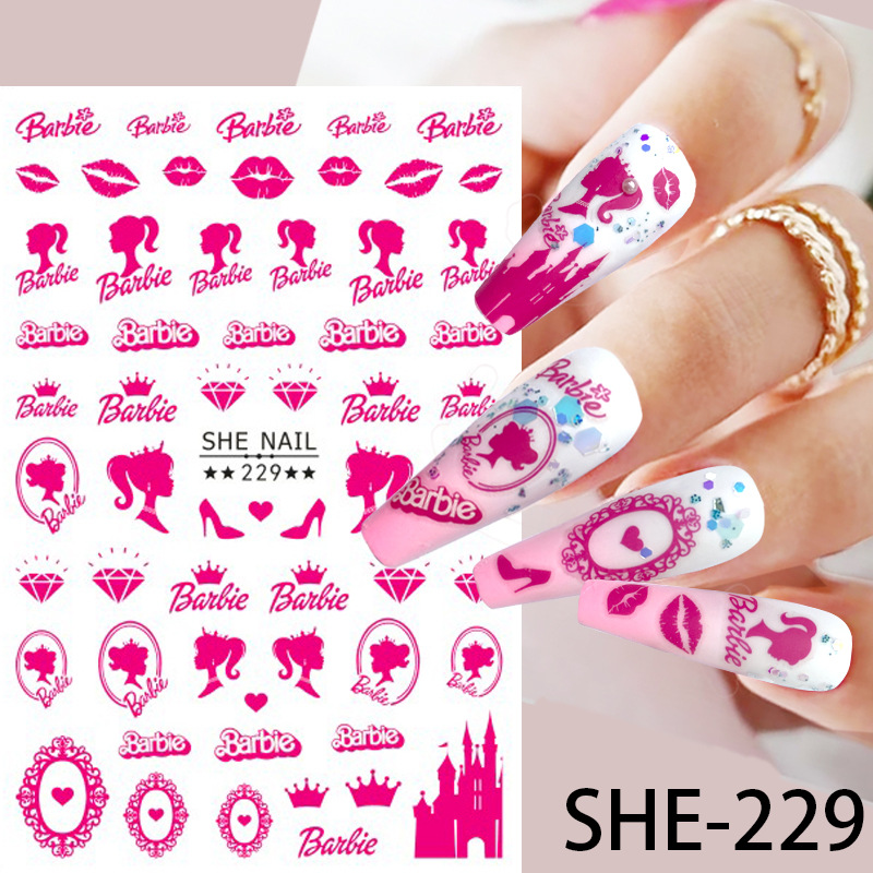 Sticker Nail 3D | Barbie Mới 2023 | Trang Trí Móng Tay
