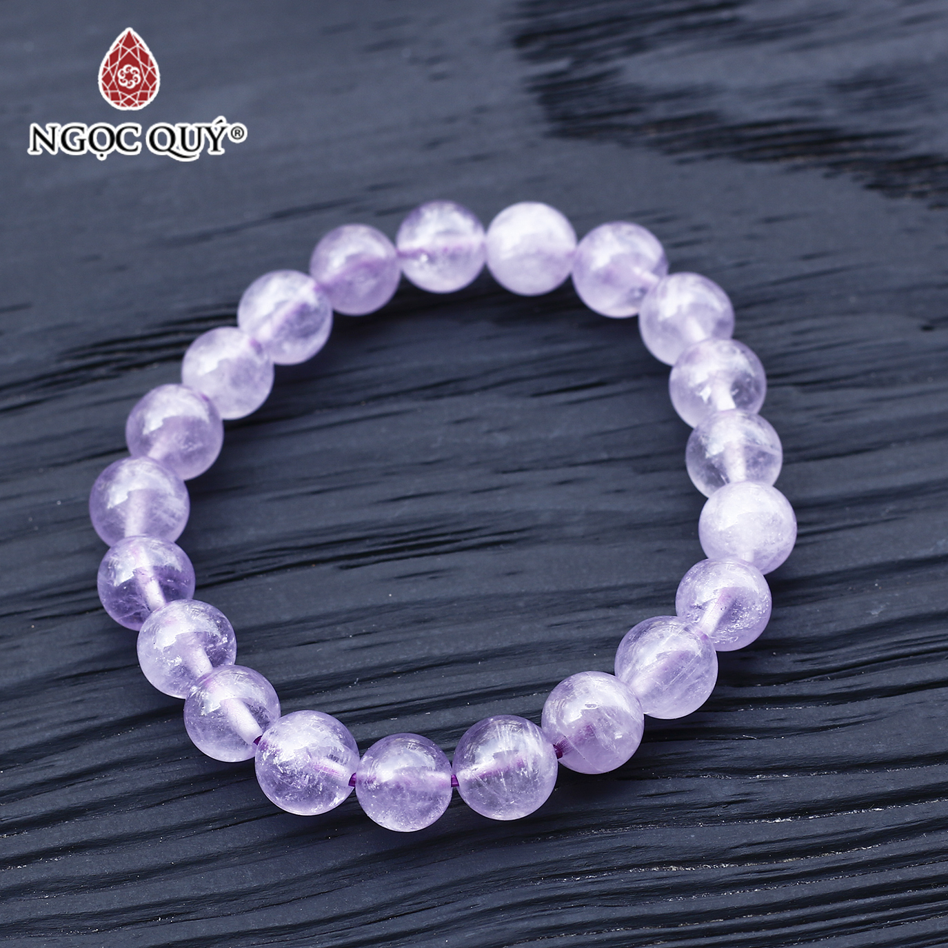 Vòng thạch anh tím ngọc lavender amethyst mệnh hỏa thổ - Ngọc Quý Gemstones