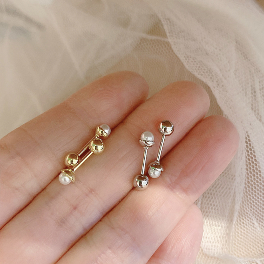 littlegirl gifts- Mini small pearl Piercing silver s925 - Littlegirl ...