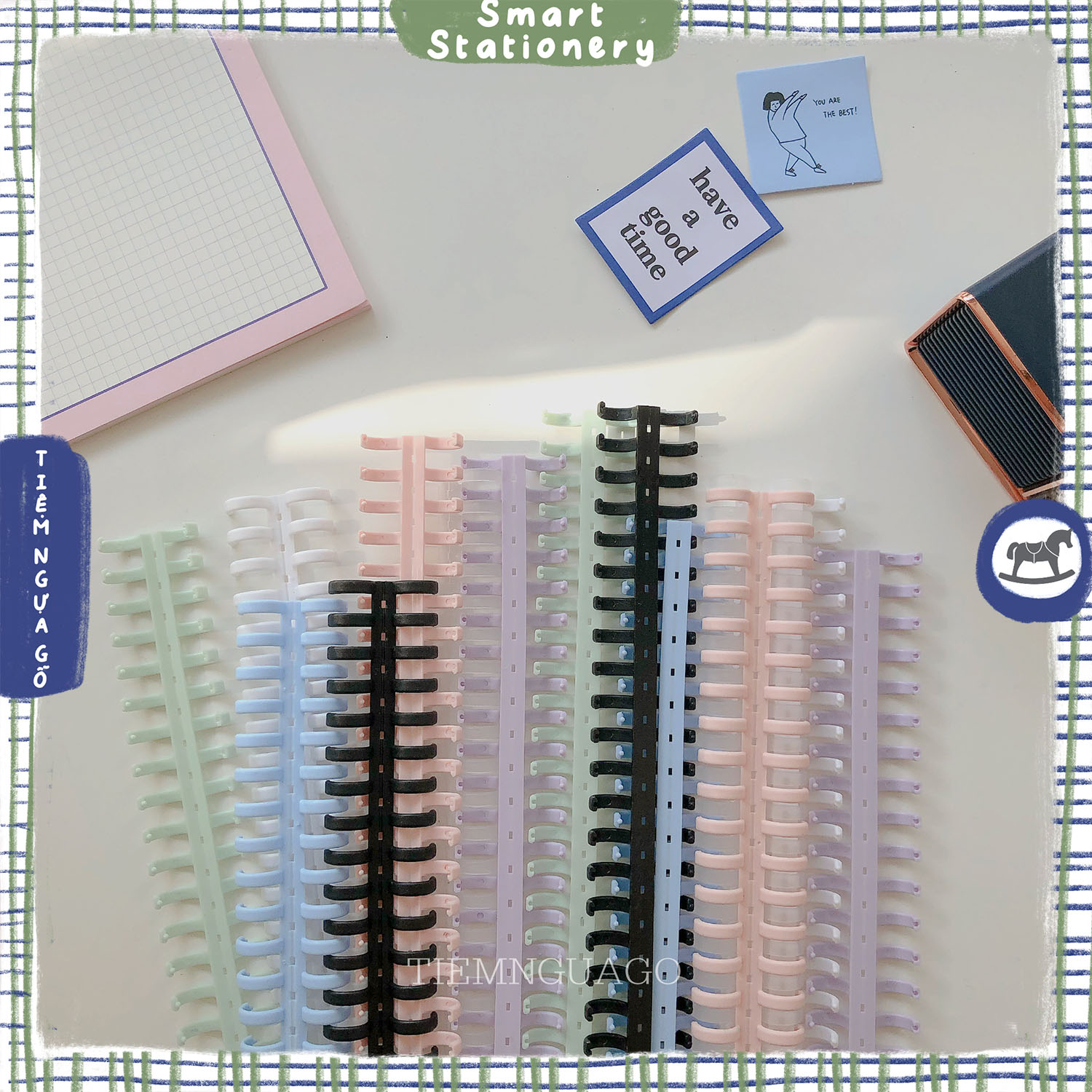 Gáy còng nhựa tự làm Binder (30 lỗ)