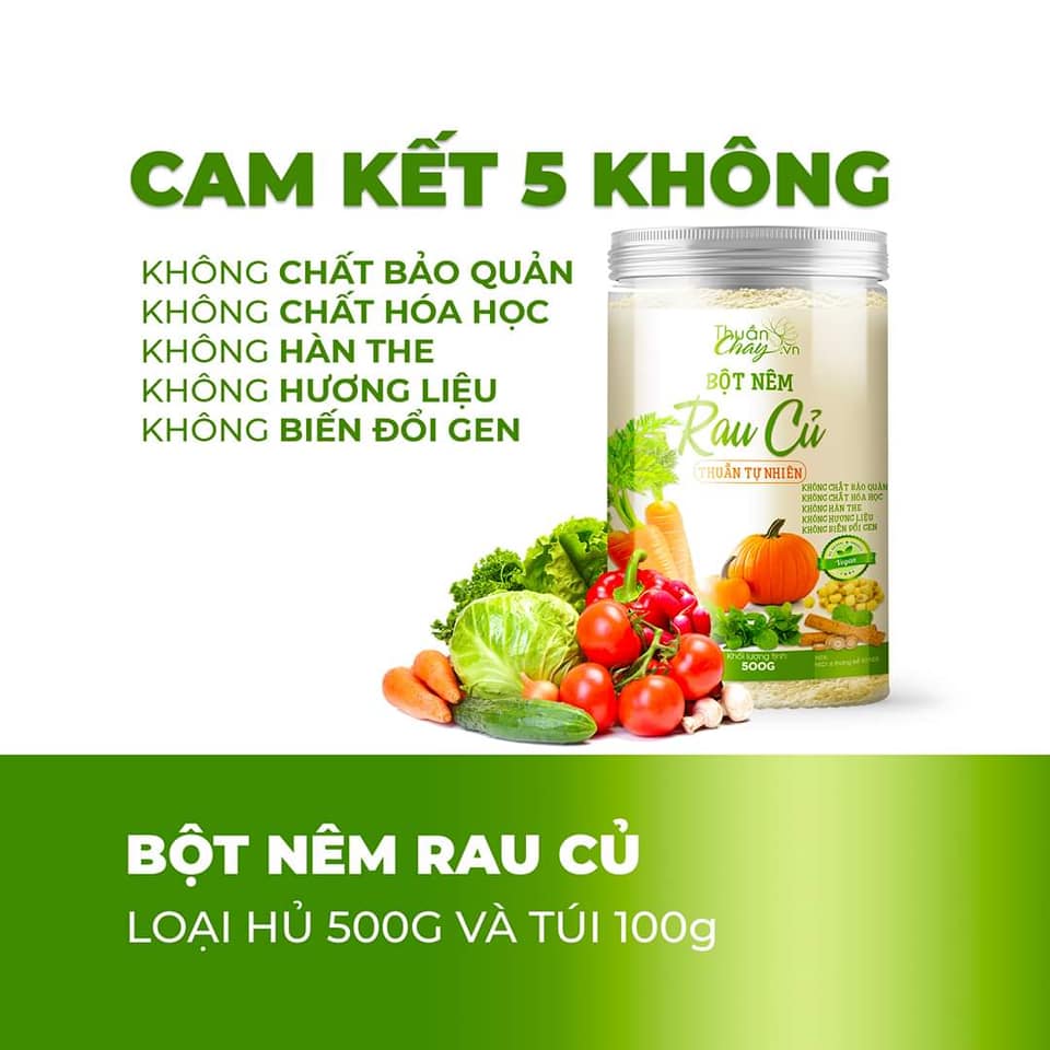 BỘT NÊM RAU CỦ THUẦN CHAY KHÔNG BỘT NGỌT