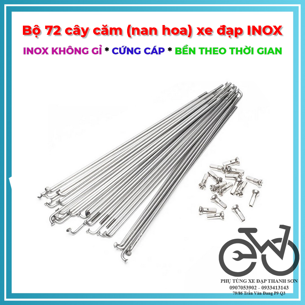 Nan hoa, căm xe đạp inox không rỉ